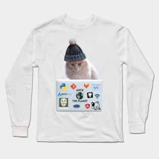 Hacker Cat Long Sleeve T-Shirt